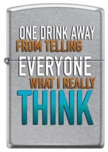 Zippo One Drink Think 0421 Feuerzeug