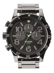  Nixon 48-20 Chrono Polished Gunmetal A486 1885 Uhren