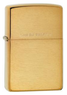 Zippo Solid Brass Brushed 204 Feuerzeug