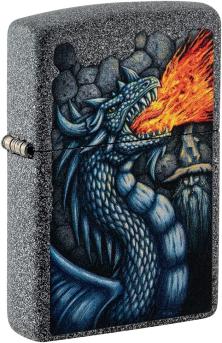  Zippo Fiery Dragon Design Iron Stone 49776 feuerzeug