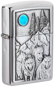  Zippo Wolf Pack and Moon Emblem 49295 feuerzeug