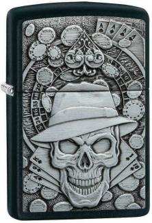  Zippo Gambling Skull 49183 Feuerzeug