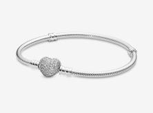  Pandora Sparkling Heart & Snake 590727CZ-18 armband