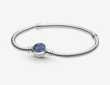  Pandora Moments Sparkling Blue Disc 599288C01-20 armband