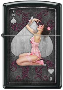  Zippo Ace of Pink Pinup Girl 7949 Feuerzeug