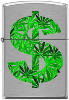  Zippo Cannabis Leaf Dollar 7811 Feuerzeug