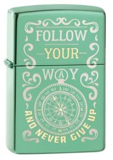  Zippo Folow Your Way and Never Give Up 49161 feuerzeug