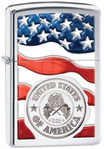 Zippo America Stamp on Flag 29395 Feuerzeug