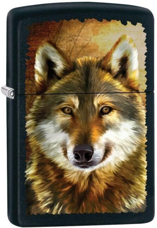  Zippo Painted Wolf 0918 Feuerzeug