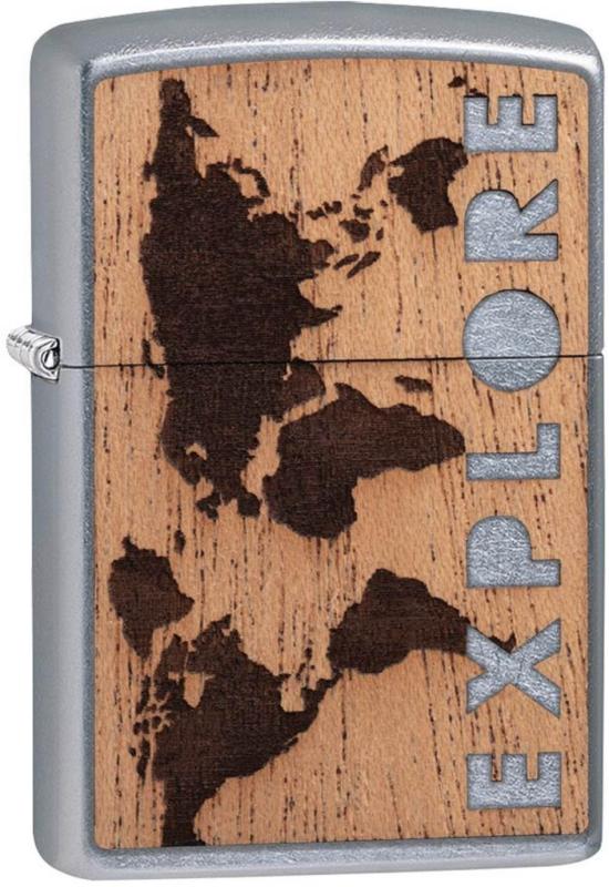  Zippo Woodchuck Explore Earth Map 49171 feuerzeug