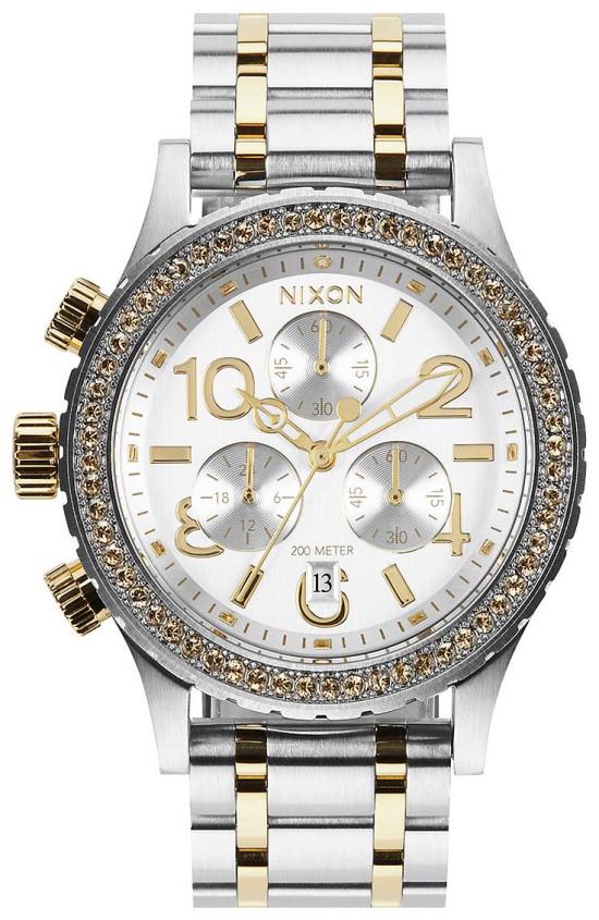  Nixon 38-20 Chrono Silver Gold A404 1921 Uhren