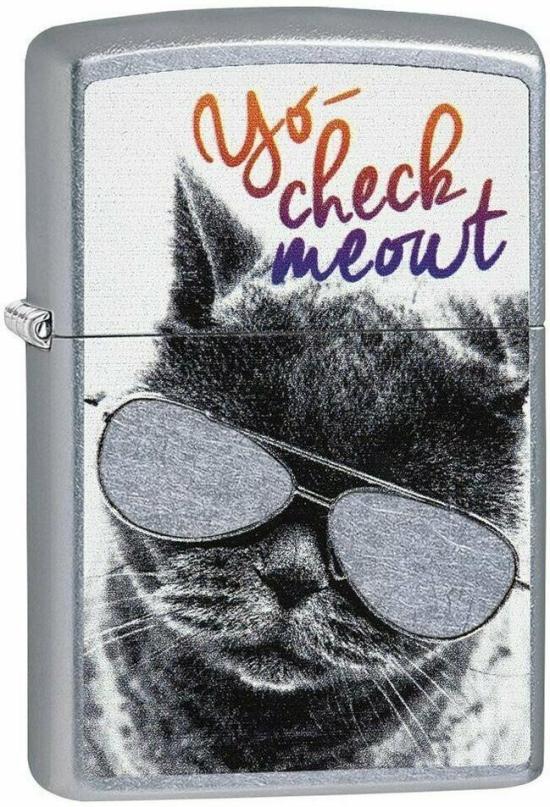  Zippo Cat With Glasses 29619 Feuerzeug