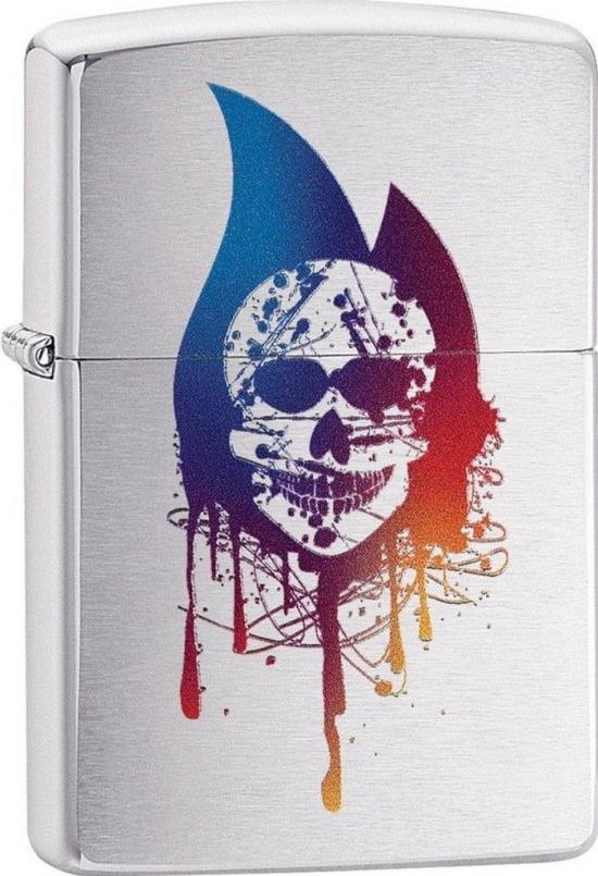  Zippo Skull Flame 29721 Feuerzeug