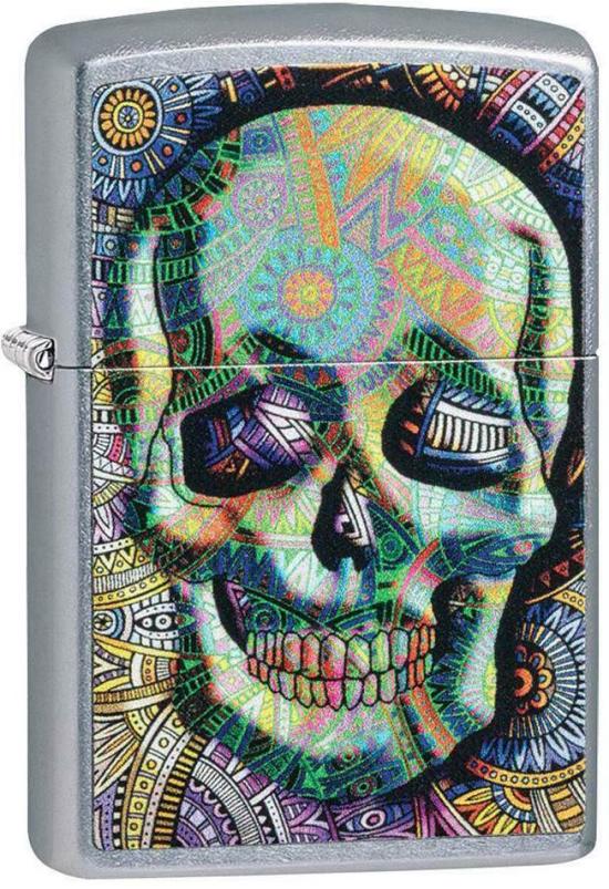  Zippo Geometric Skull 49140 Feuerzeug