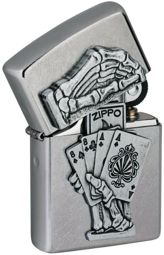  Zippo Dead Mans Hand Emblem 49536 feuerzeug