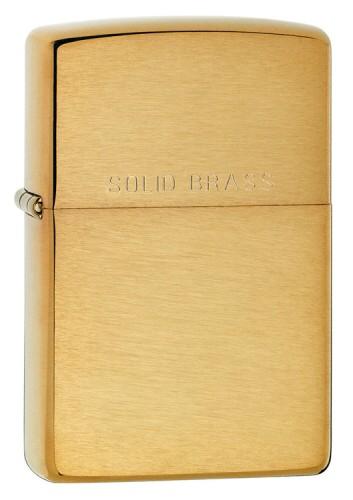 Zippo Solid Brass Brushed 204 Feuerzeug