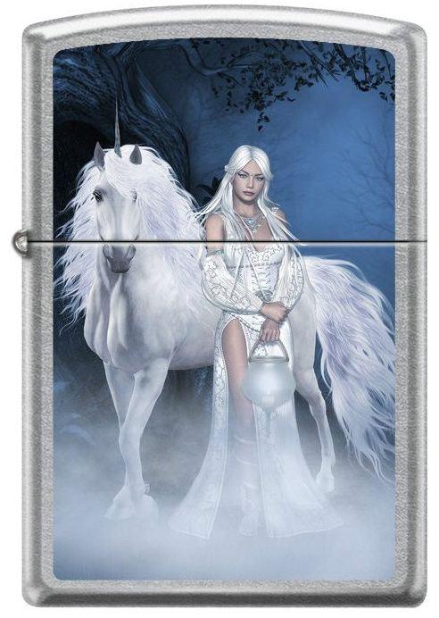 Zippo White Unicorn With Fairy 6108 Feuerzeug