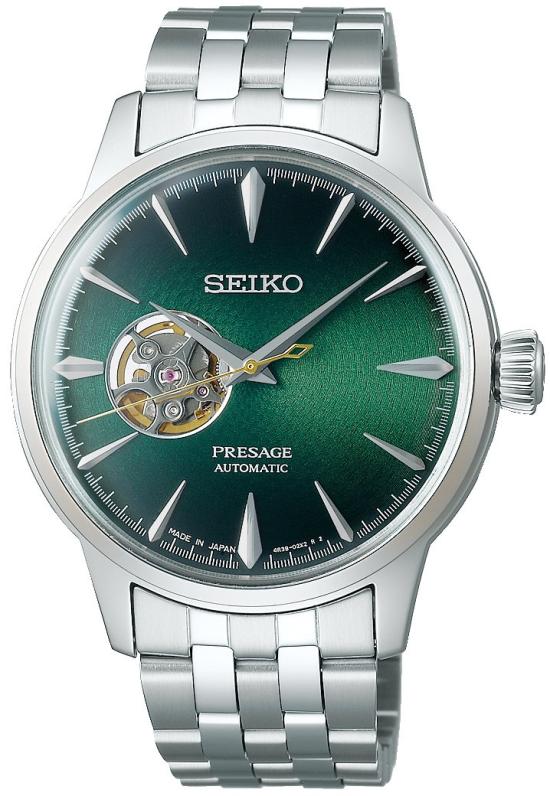  Seiko SSA441J1 Presage Automatic Open Heart Cocktail Time Grasshopper uhren