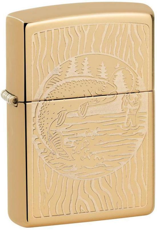 Zippo Fisherman Brass 49610 feuerzeug