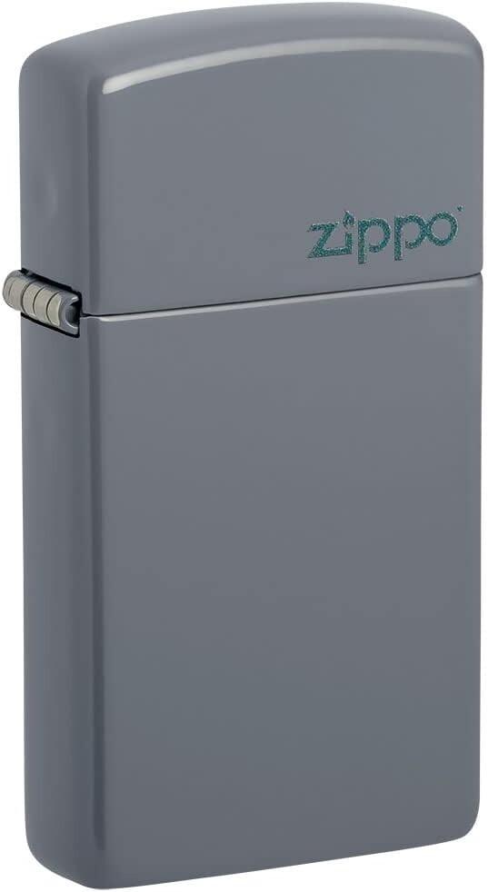  Zippo Slim Flat Grey Zippo Logo 49527ZL feuerzeug