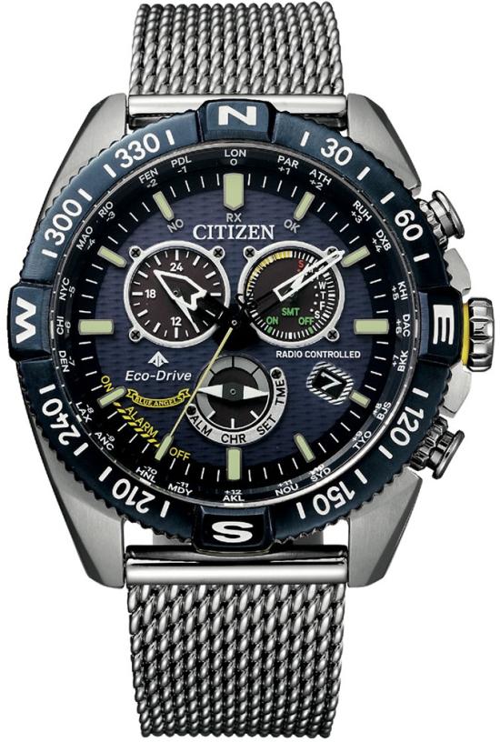  Citizen CB5848-57L Eco-Drive Promaster Navihawk Blue Angels Radio controlled uhren