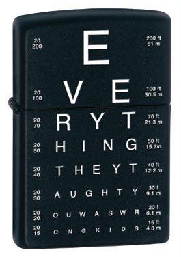 Zippo Eye Charts 24890 Feuerzeug