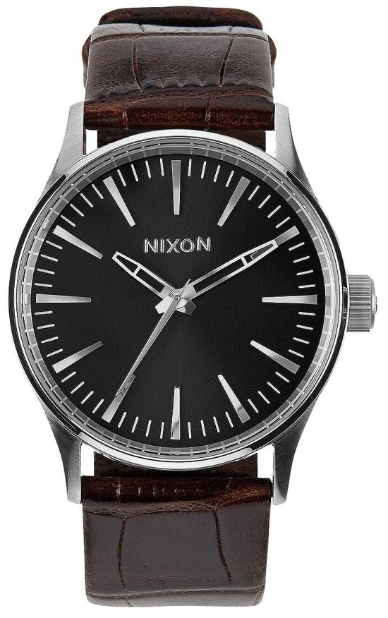  Nixon Sentry 38 Leather Brown Gator A377 1887 Uhren