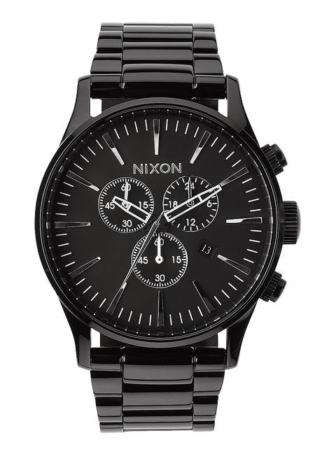  Nixon Sentry Chrono All Black A386 001 Uhren