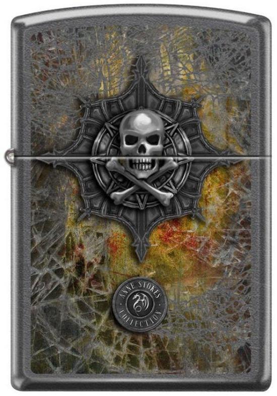 Zippo 8330 Anne Stokes Skull Crossbones Feuerzeug