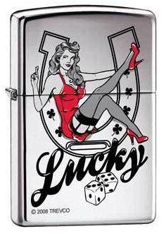 Zippo Lucky Pinup Girl - Horseshoe 6266 Feuerzeug