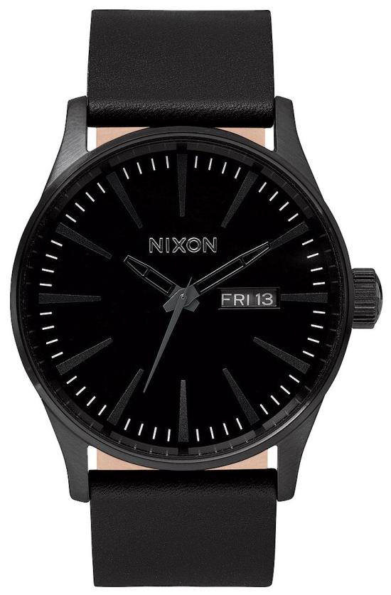  Nixon Sentry Leather All Black A105 001 Uhren