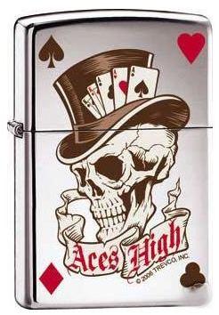Zippo Skull Aces High 7042 Feuerzeug