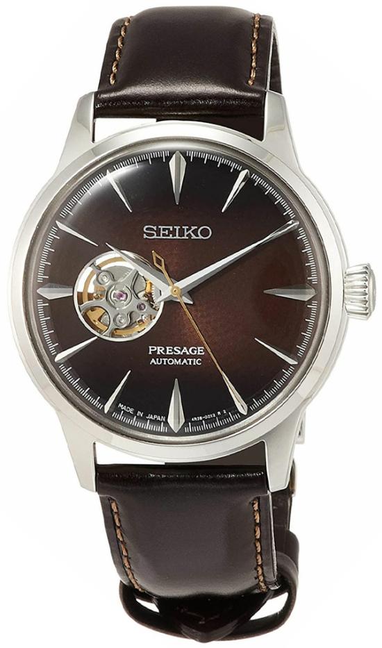  Seiko SSA407J1 Presage Automatic Open Heart Cocktail Time Uhren