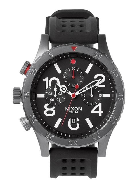  Nixon 48-20 Chrono P Gunmetal/Black/Red A278 1426 Uhren