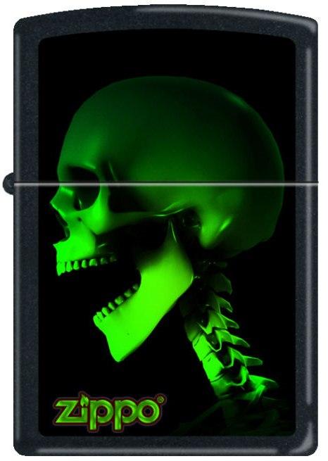 Zippo Skull-Skeleton in Green 1583 Feuerzeug