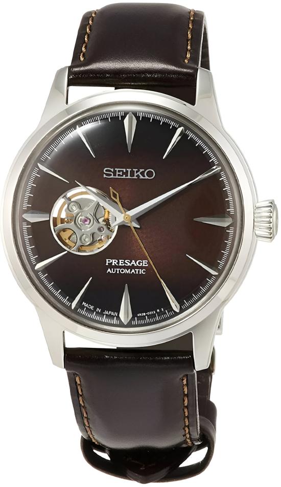  Seiko SSA407J1 Presage Automatic Open Heart Cocktail Time Uhren