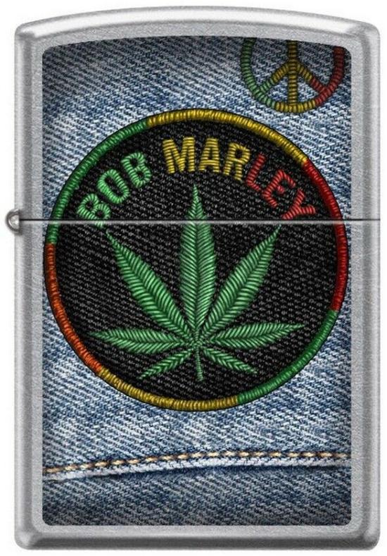  Zippo Bob Marley Cannabis Leaf 7306 Feuerzeug