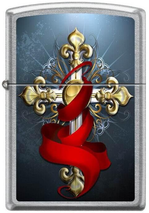  Zippo Cross With Ribbon 3444 Feuerzeug