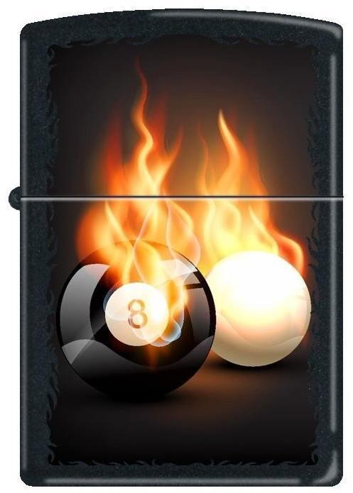 Zippo Vector Burning Pool 8 Ball 3734 Feuerzeug