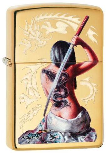  Zippo Mazzi Dragon Girl Sword 29668 Feuerzeug