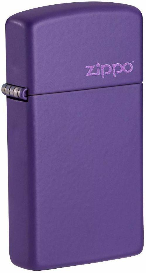  Zippo Slim Purple Matte Logo 1637ZL feuerzeug