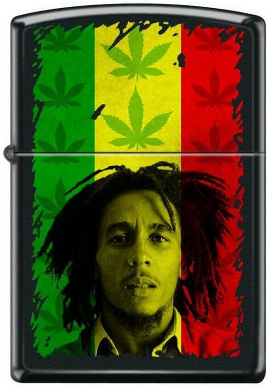  Zippo Bob Marley Cannabis Leaf 7304 Feuerzeug