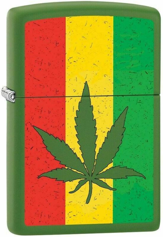  Zippo Cannabis Leaf Rastafarian 8971 Feuerzeug
