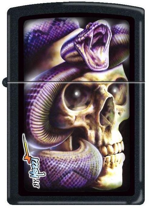 Zippo Mazzi Skull Snake 26577 Feuerzeug