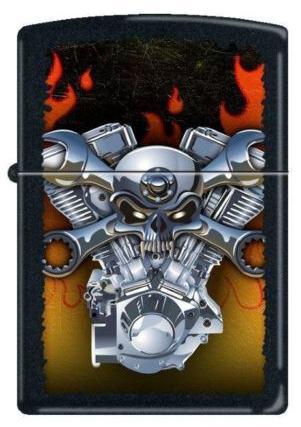 Zippo Wrenched Skull Engine 9089 Feuerzeug