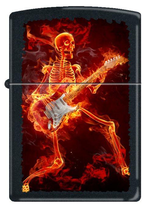 Zippo Skeleton Playing Guitar 5565 Feuerzeug