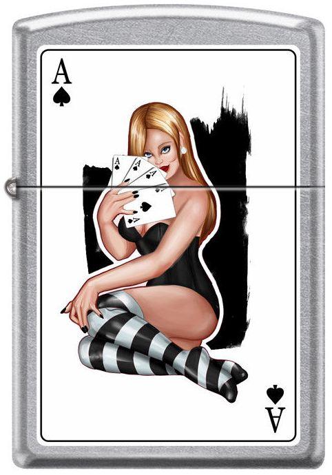  Zippo Girl With Ace Card 7948 Feuerzeug