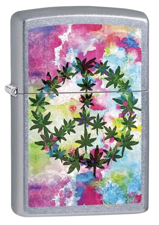  Zippo Cannabis Leaf and Peace 6687 Feuerzeug