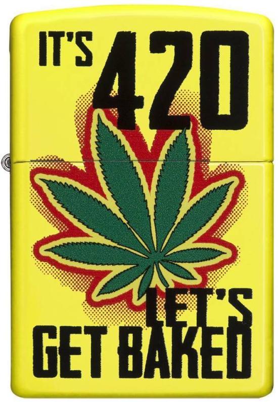 Zippo 6344 Lets Get Baked Cannabis Feuerzeug