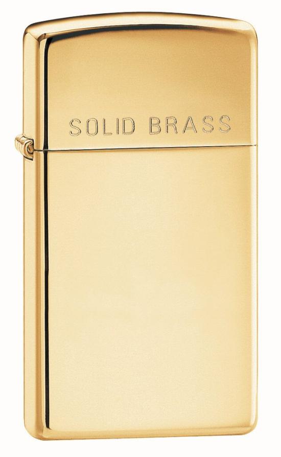 Zippo Solid Brass Slim 1654 Feuerzeug